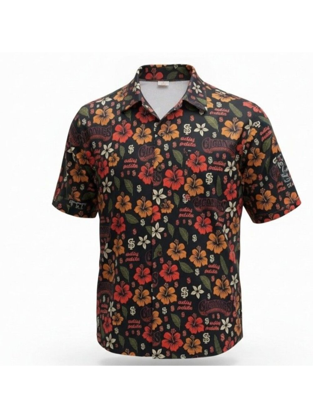 SF Giants Gigantes Hawaiian Aloha Shirt XL SGA